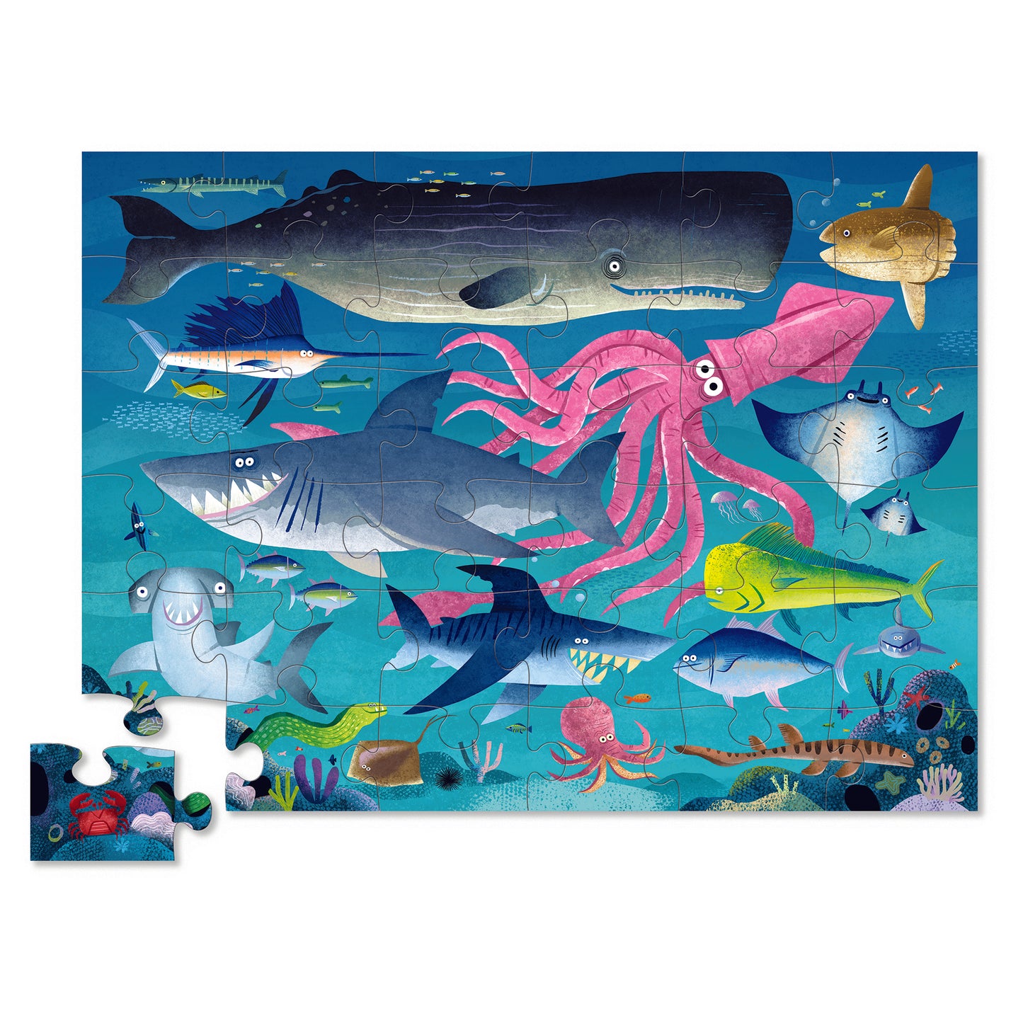 36 Piece Floor Puzzle - Shark Reef-36 Piece Puzzles-Second Snuggle Preloved