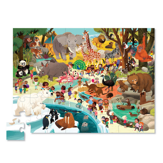 48 Piece Puzzle - Day At The Zoo-Puzzles-Second Snuggle Preloved