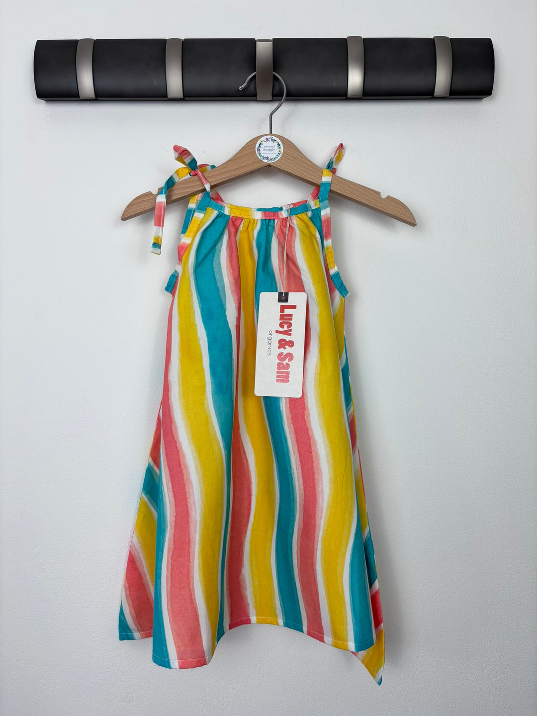 Lucy & Sam Wave Print Woven Swing Dress-Dresses-Second Snuggle Preloved