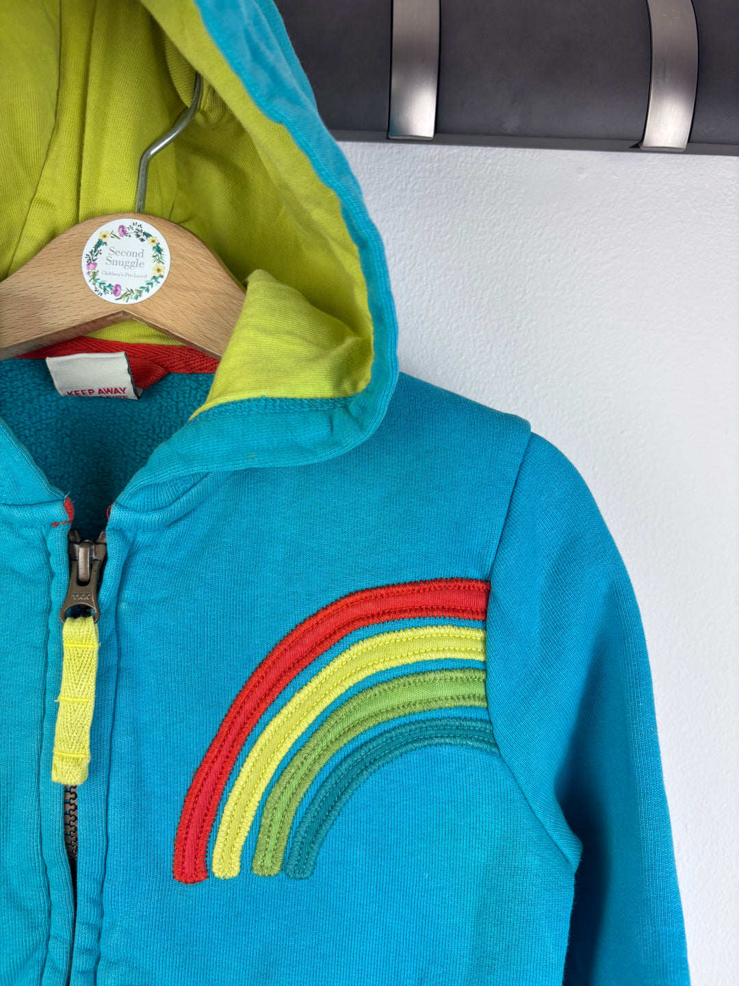 Frugi Blue Toucan Rainbow Hoodie 2-3 Years-Hoodies-Second Snuggle Preloved