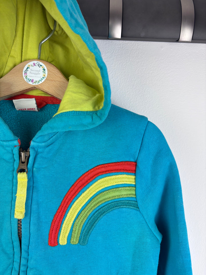 Frugi Blue Toucan Rainbow Hoodie 2-3 Years-Hoodies-Second Snuggle Preloved