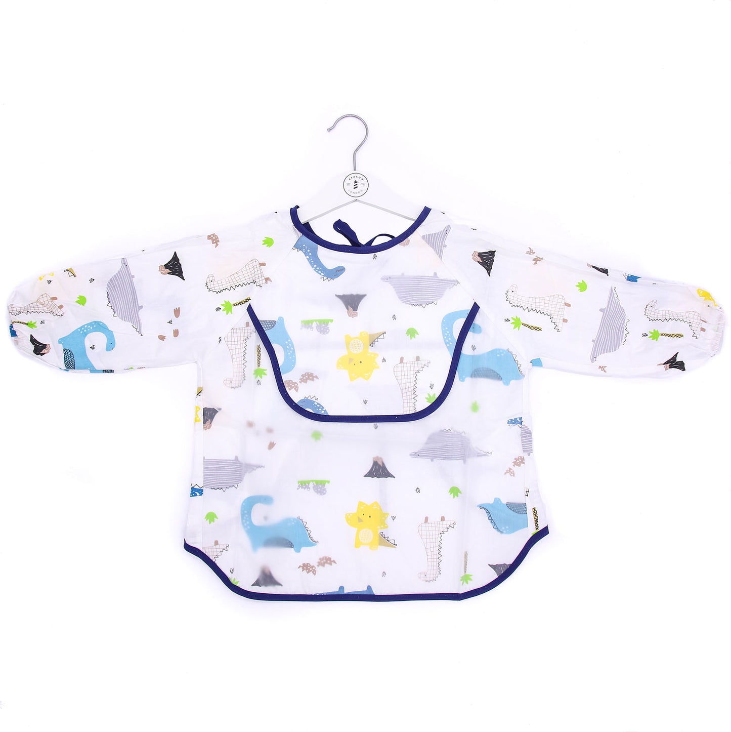 Long Sleeved Waterproof Bib - Dinosaur-Bibs-Second Snuggle Preloved