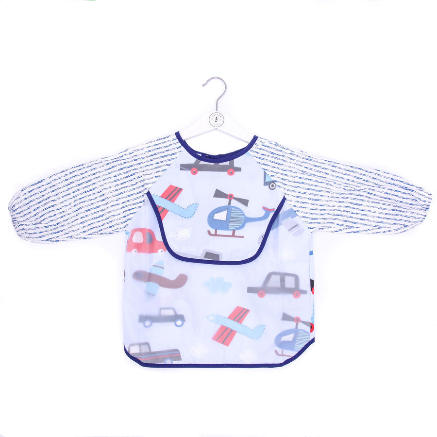 Long Sleeved Waterproof Apron - Car (2-5 Years)-Bibs-Second Snuggle Preloved