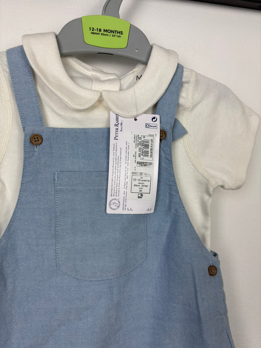 M&S 12-18 Months-Dungarees-Second Snuggle Preloved