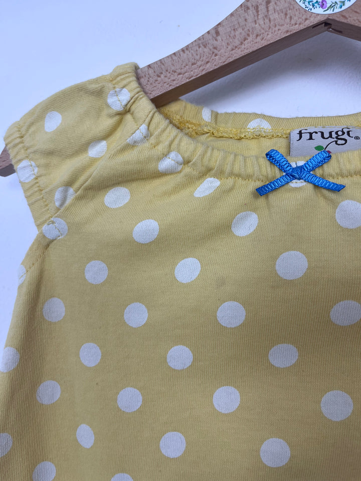 Frugi Yellow Spot Dress 6-12 Months-Dresses-Second Snuggle Preloved