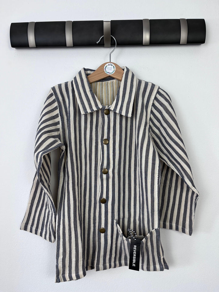 Turtle Dove London Reversible Stripe Jacket 4–5 Years-Jackets-Second Snuggle Preloved