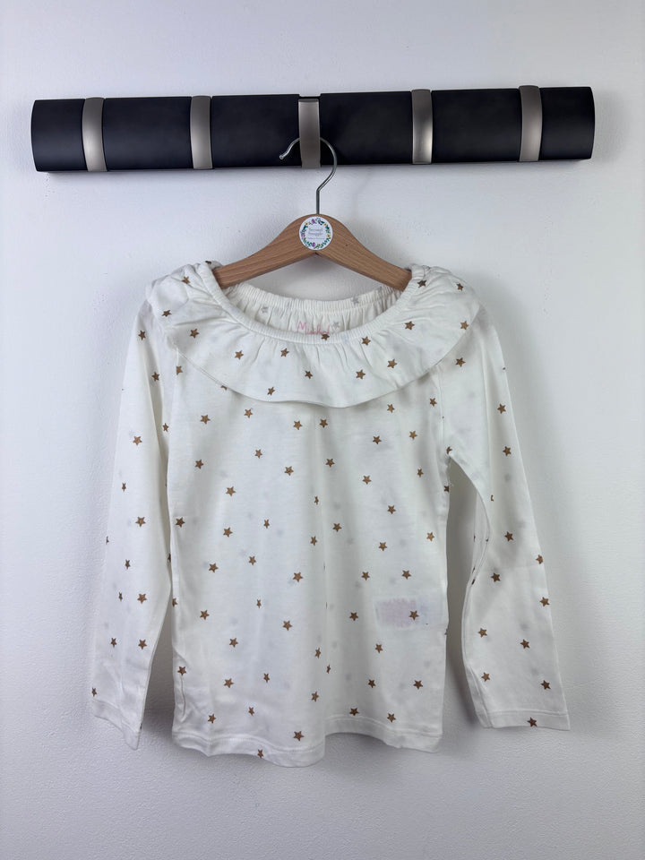 Boden White Star Print Long Sleeve Top-Tops-Second Snuggle Preloved