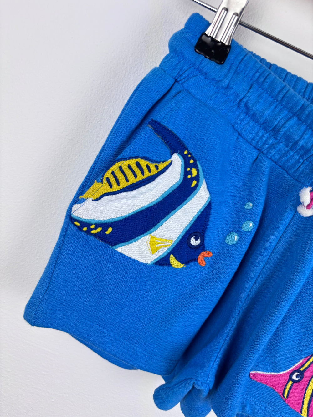 Mini Boden Blue Fish Shorts 7 Years-Shorts-Second Snuggle Preloved