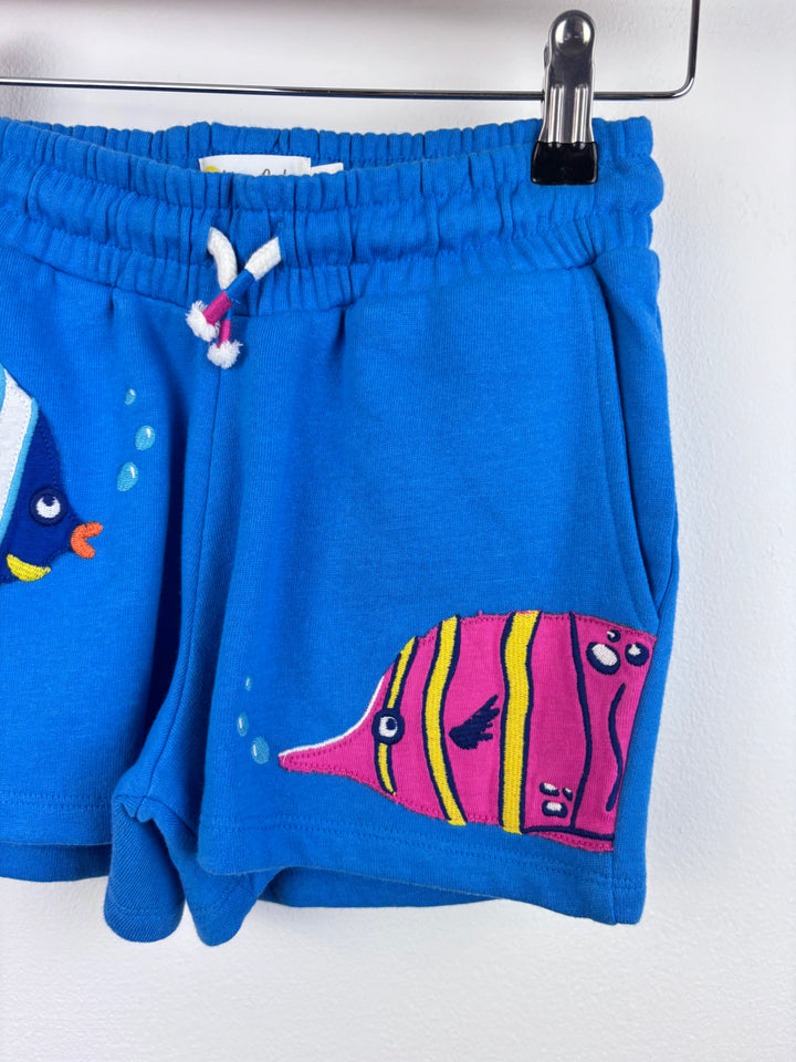 Mini Boden Blue Fish Shorts 7 Years-Shorts-Second Snuggle Preloved