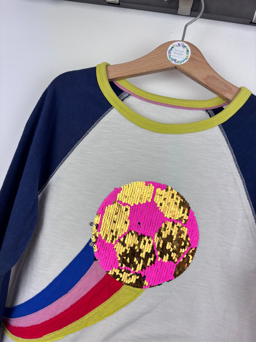 Boden Sequin Football Top 9-10 Years-Tops-Second Snuggle Preloved