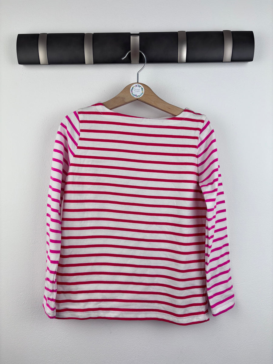 Boden Red/Pink Stripe Long Sleeve Top 6-7 Years-Tops-Second Snuggle Preloved