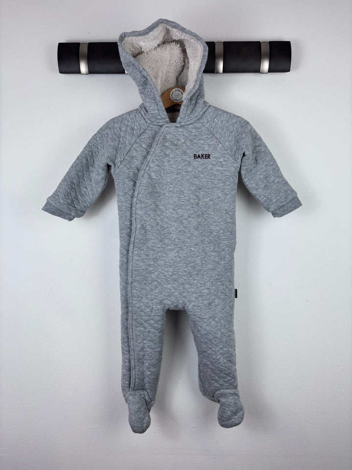 Ted Baker Grey Quilted Pramsuit 9-12 Months-Pramsuits-Second Snuggle Preloved