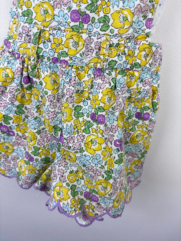 Mini Boden Yellow Floral Playsuit 4-5 Years-Play Suits-Second Snuggle Preloved