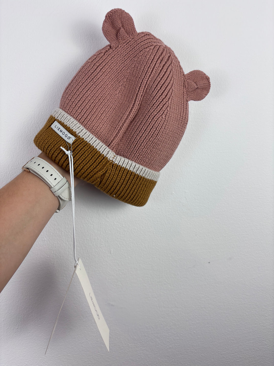 Liewood Pink Bear Hat 1-2 Years-Hats-Second Snuggle Preloved