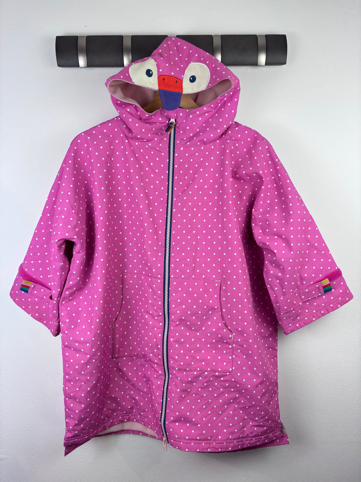 Boden Pink Polka Dot Changing Robe (M/L) Approx 4-6 Years-Coats-Second Snuggle Preloved