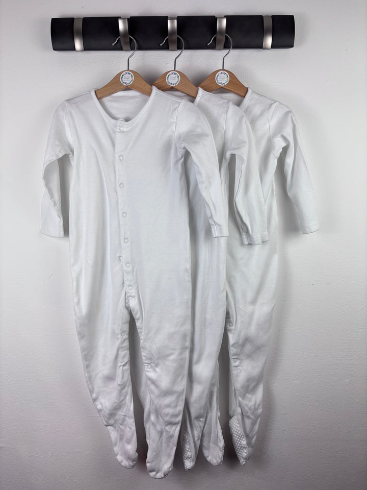 Mothercare White Sleepsuits 18–24 Months-Sleepsuits-Second Snuggle Preloved