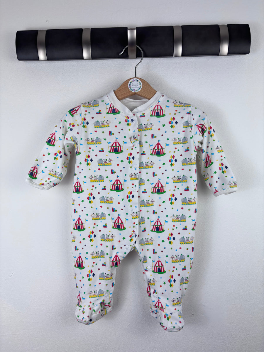 JoJo Maman Bébé Circus Sleepsuit 0–3 Months-Sleepsuits-Second Snuggle Preloved