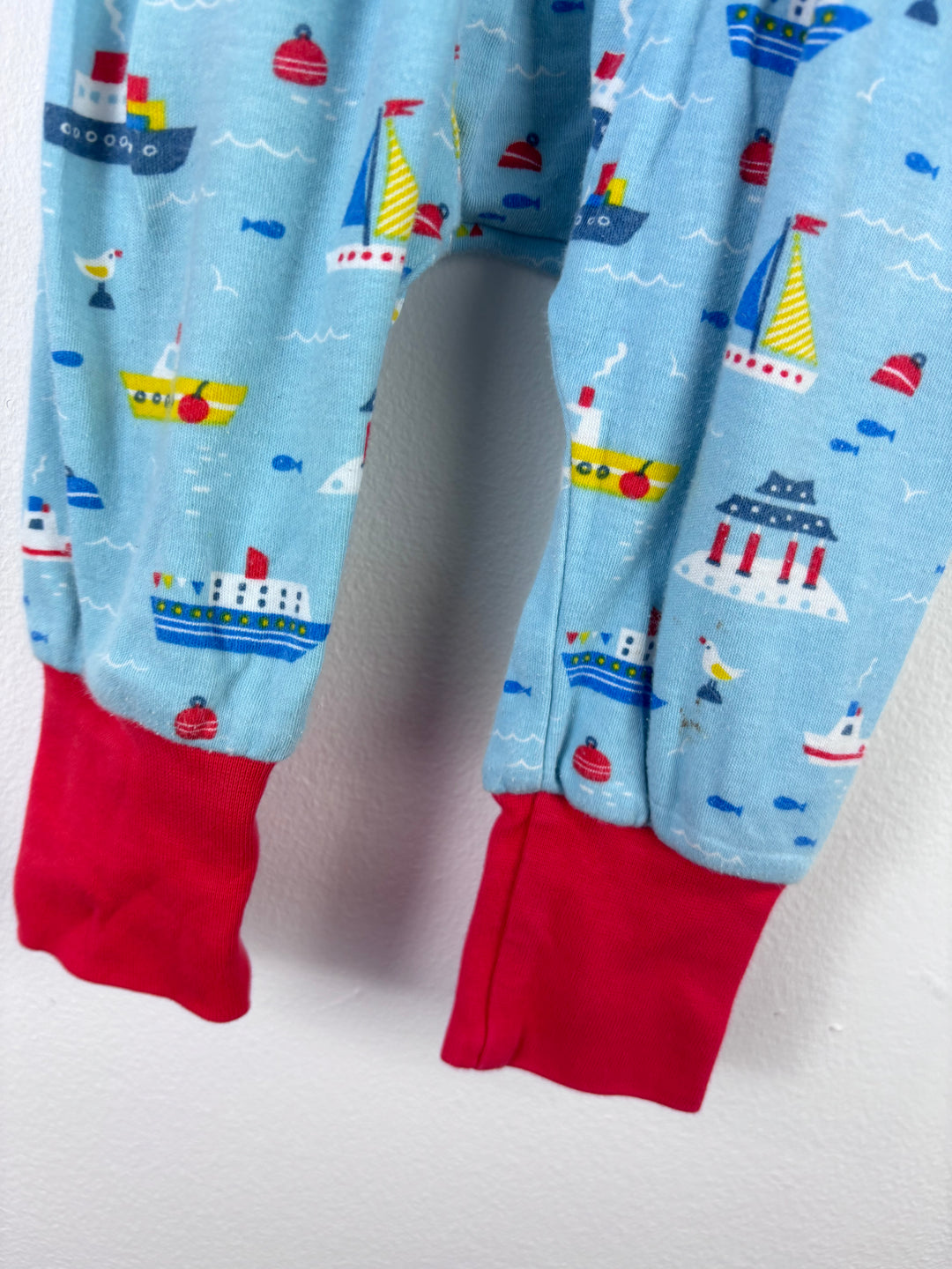 Frugi Boat Print Trousers 6-12 Months-Trousers-Second Snuggle Preloved