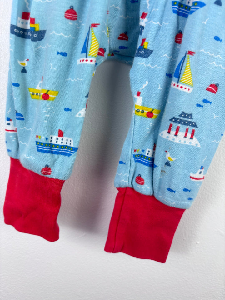 Frugi Boat Print Trousers 6-12 Months-Trousers-Second Snuggle Preloved