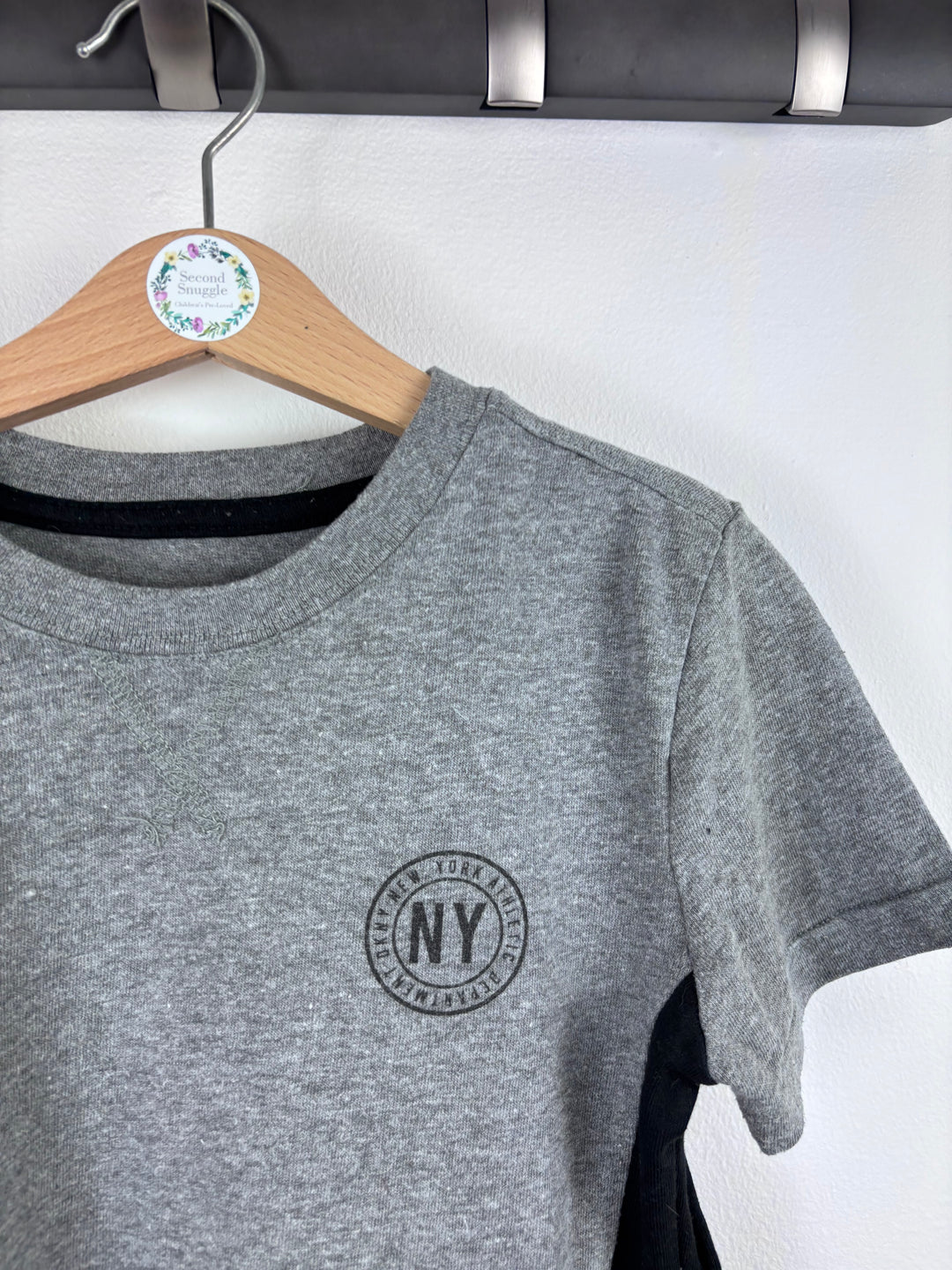 DKNY Grey and Black T-Shirt 6 Years-Tops-Second Snuggle Preloved