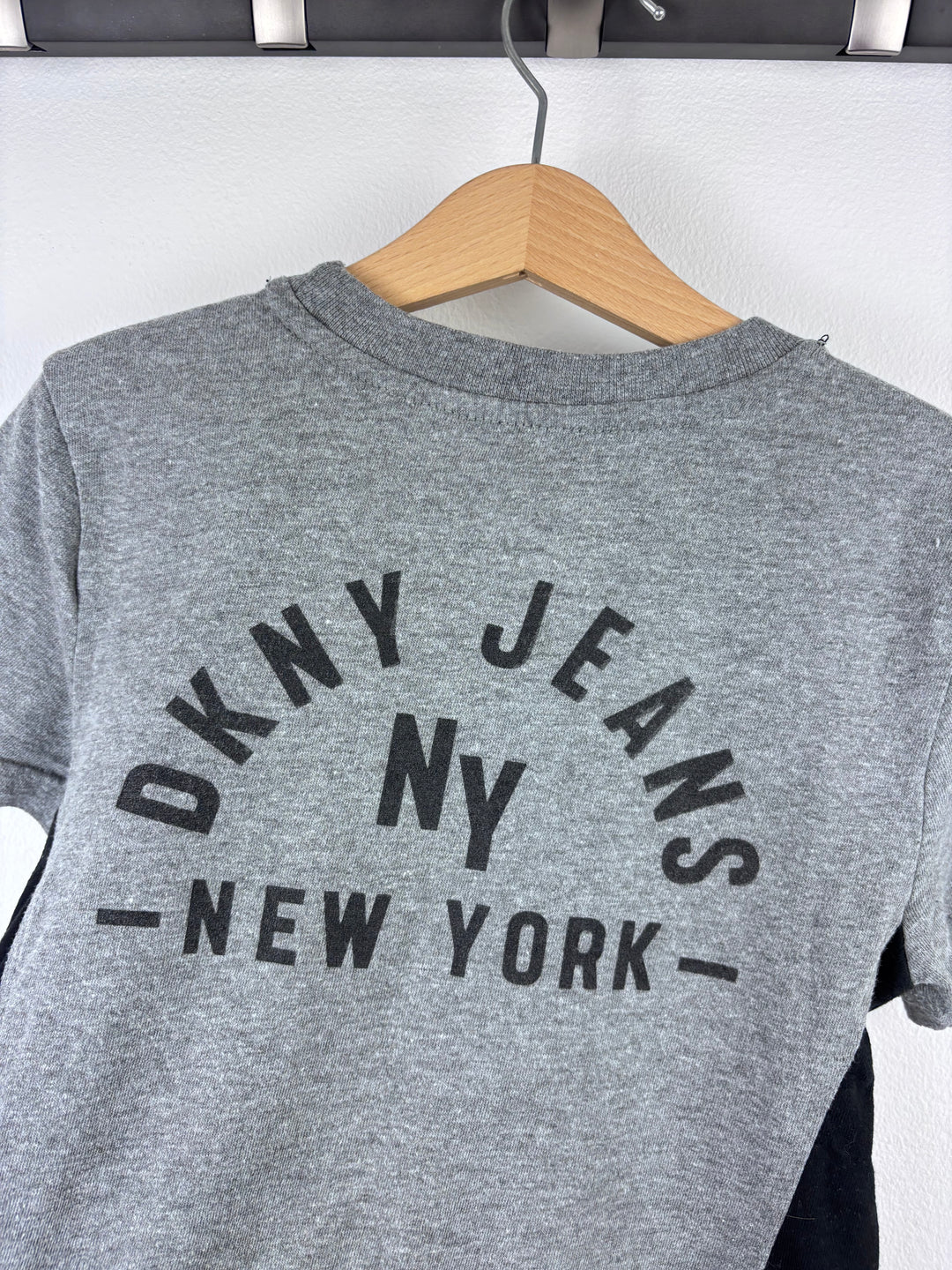 DKNY Grey and Black T-Shirt 6 Years-Tops-Second Snuggle Preloved