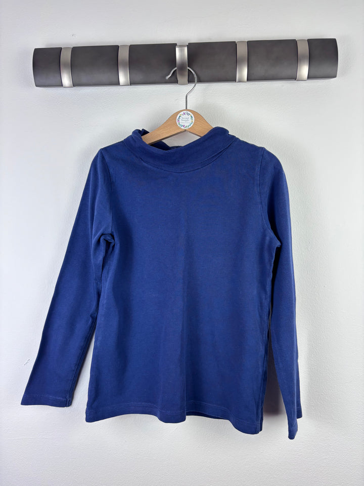 Boden Blue Roll Neck Top 7-8 Years-Tops-Second Snuggle Preloved