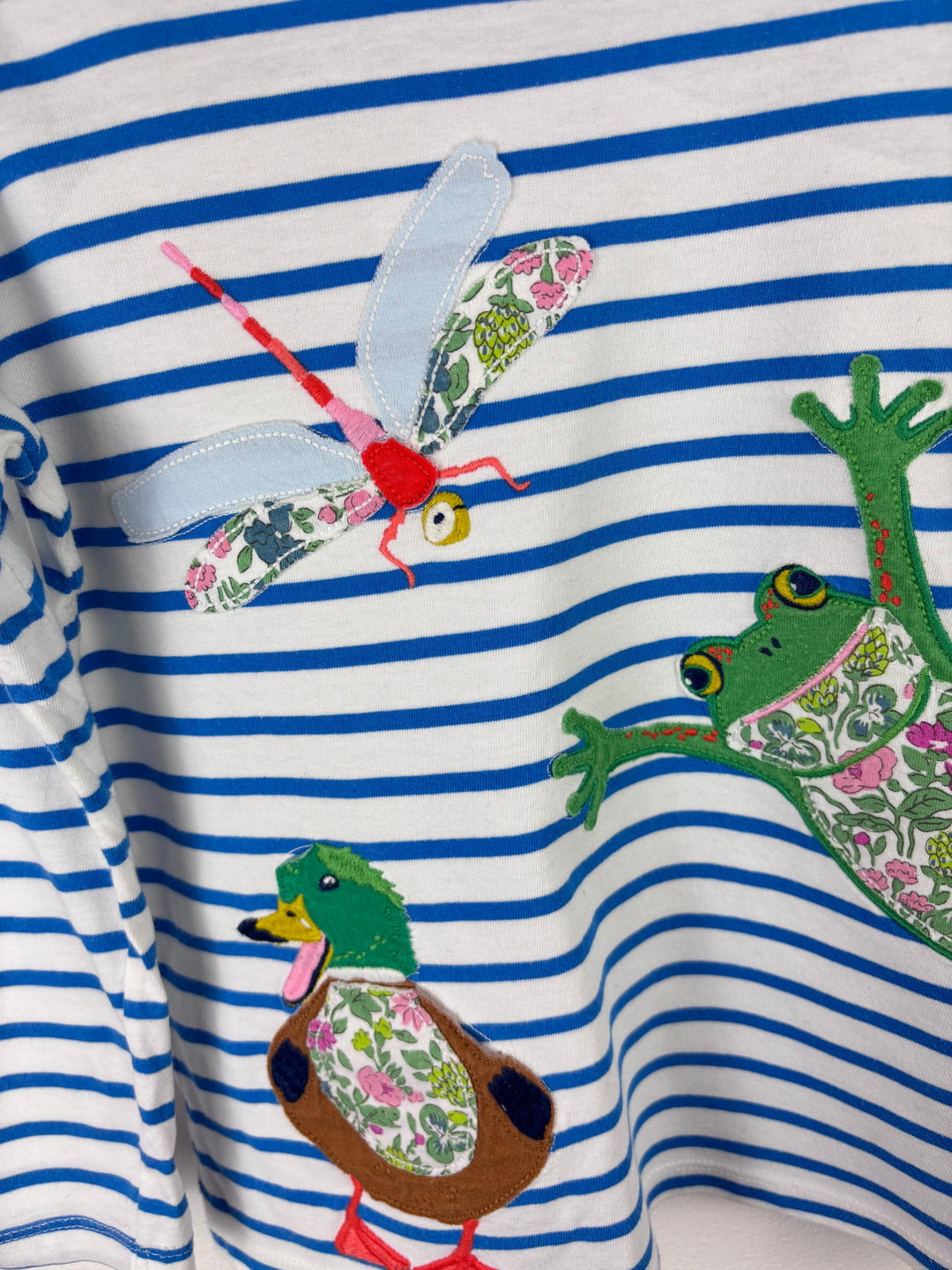 Mini Boden Frog and Duck Stripe Top 6-7 Years-Tops-Second Snuggle Preloved
