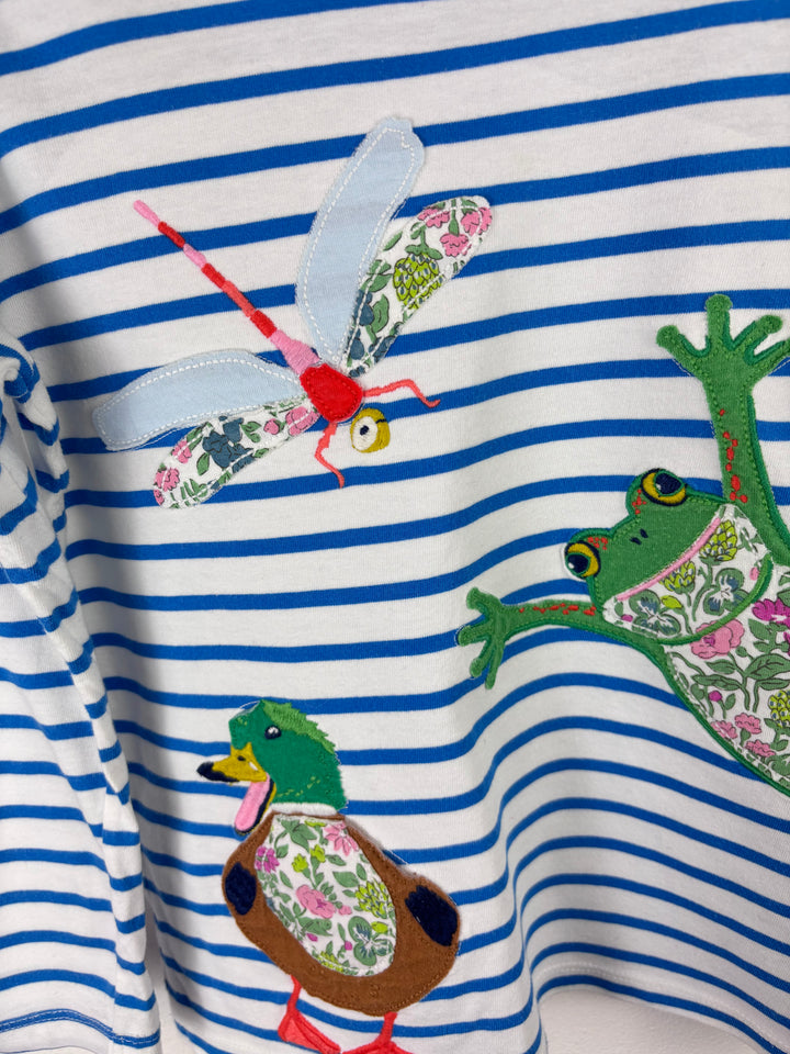 Mini Boden Frog and Duck Stripe Top 6-7 Years-Tops-Second Snuggle Preloved
