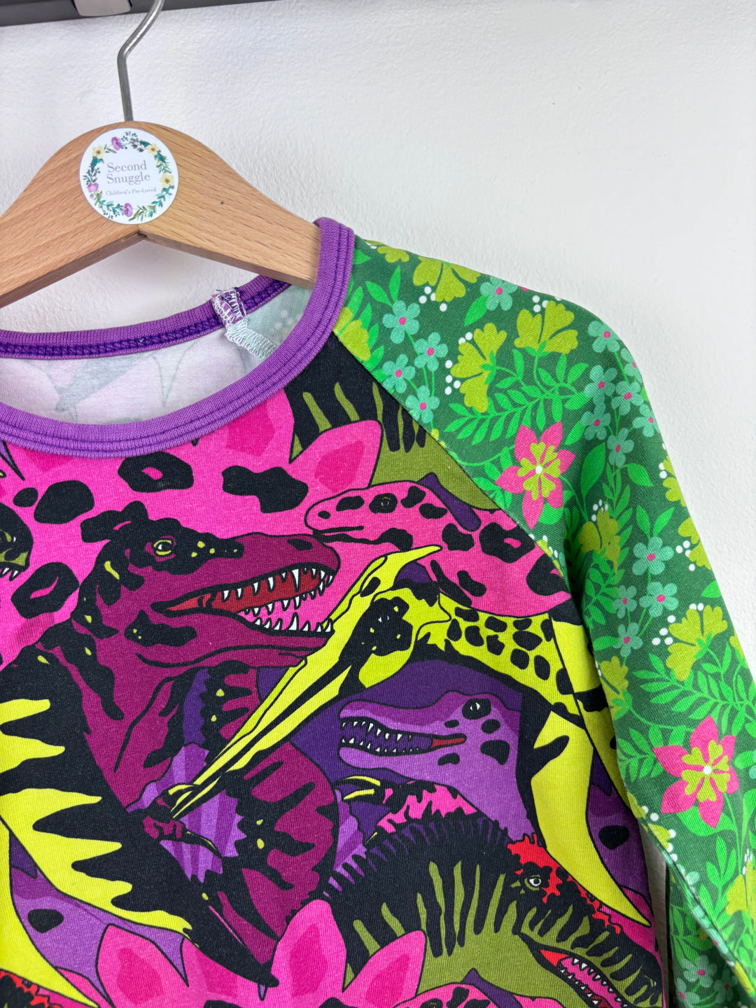 Tiny Vikings Dinosaur Print Top 5-6 Years-Tops-Second Snuggle Preloved