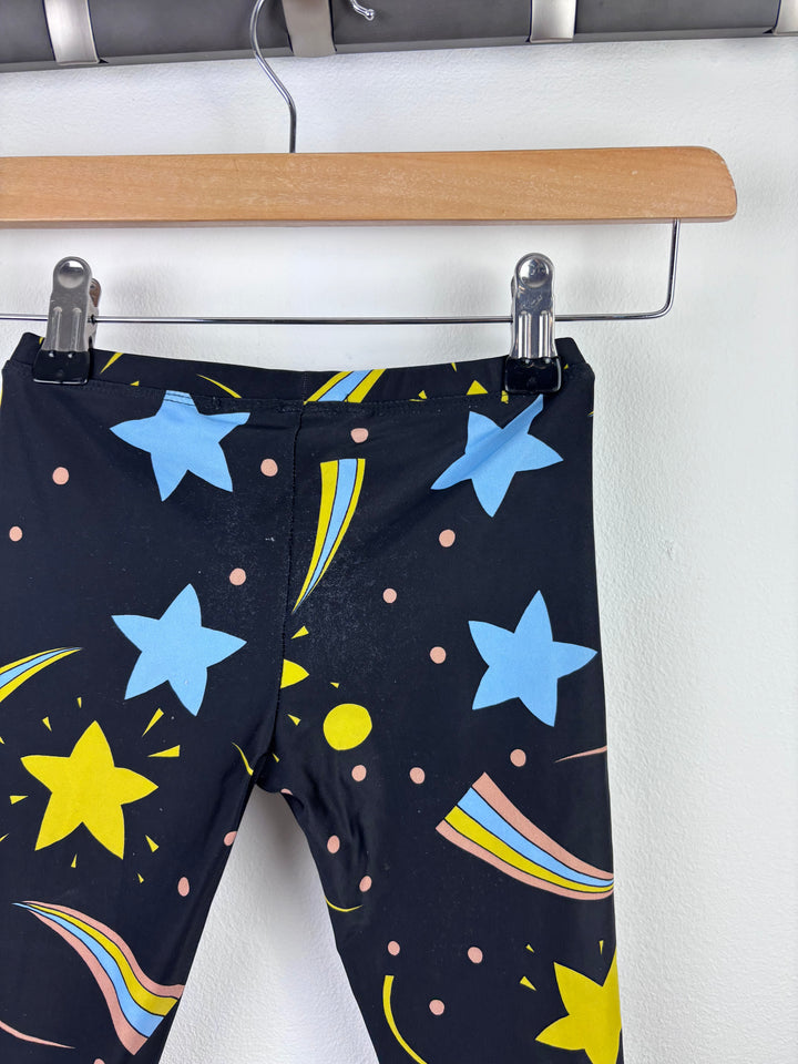 Mini Rodini Star and Rainbow Leggings 92/98 (2-3 Years)-Leggings-Second Snuggle Preloved