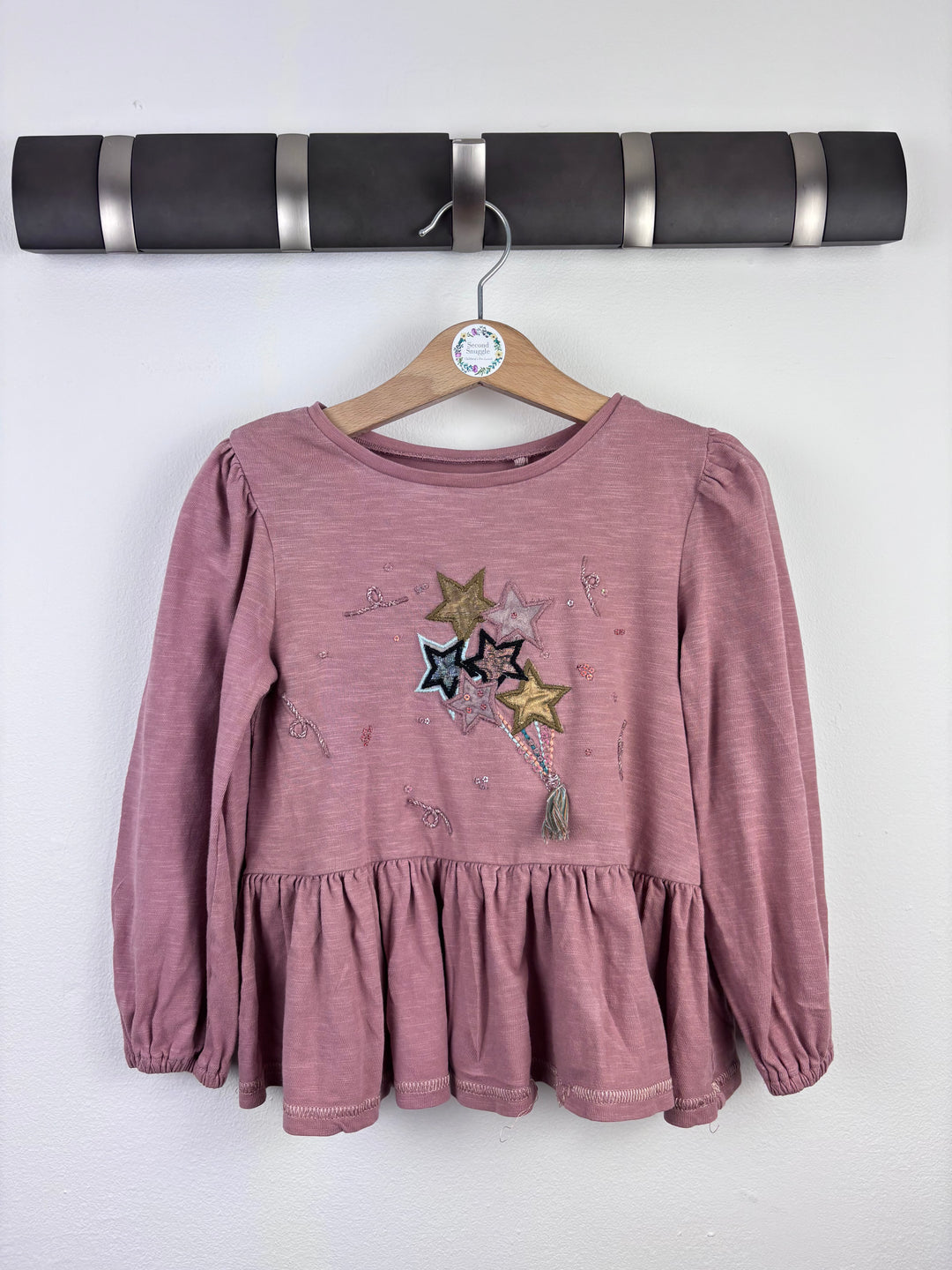 Next Mauve Star Peplum Top 2-3 Years-Tops-Second Snuggle Preloved