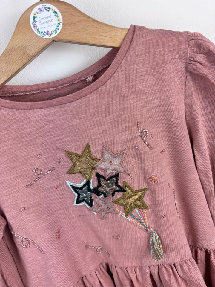 Next Mauve Star Peplum Top 2-3 Years-Tops-Second Snuggle Preloved