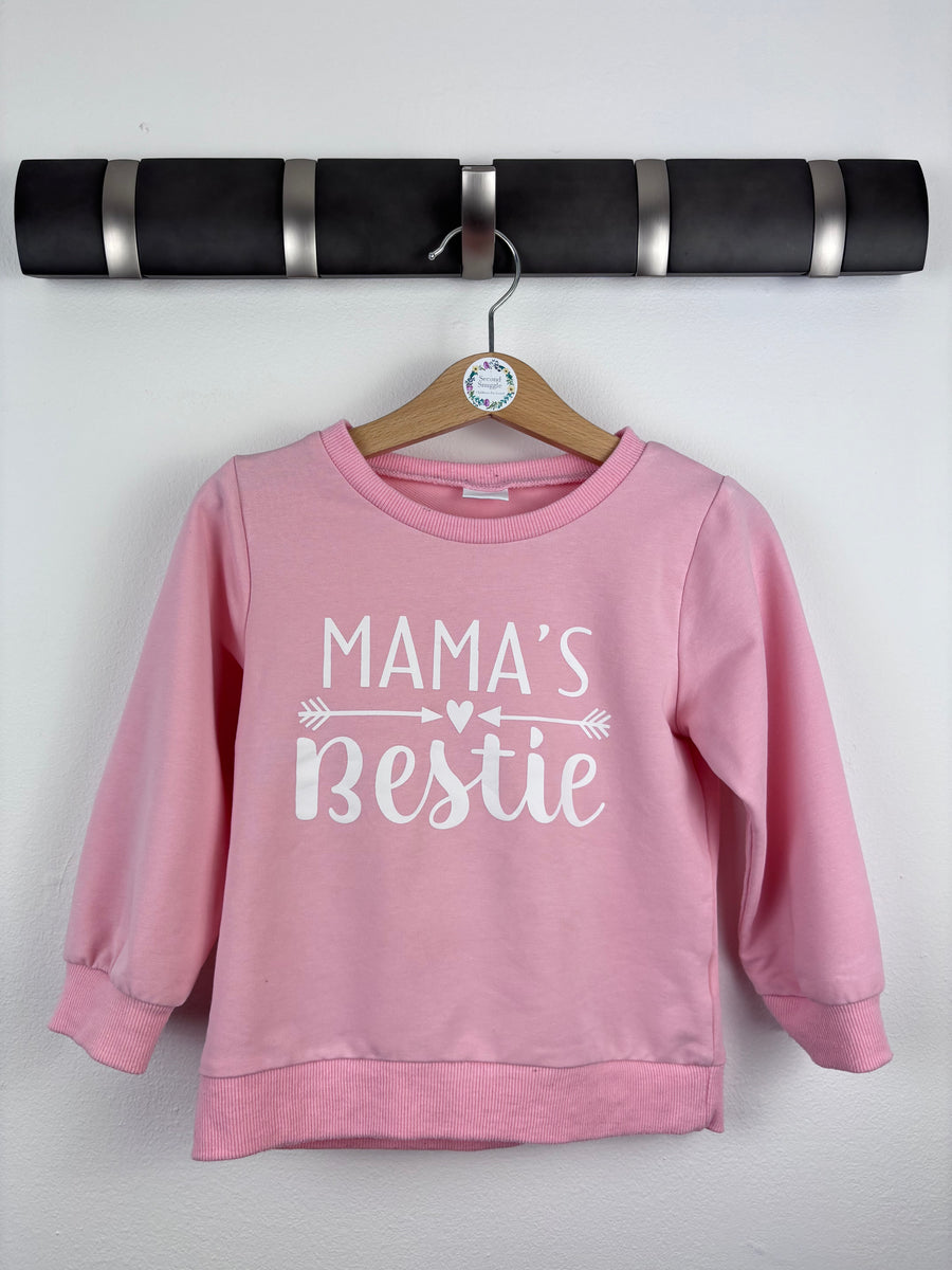 Unbranded Pink Mama’s Bestie Sweatshirt 3 Years-Jumpers-Second Snuggle Preloved