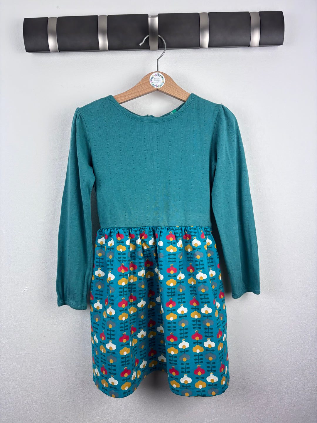 Little Green Radicals Blue Floral Panel Dress 4-5 Years-Dresses-Second Snuggle Preloved