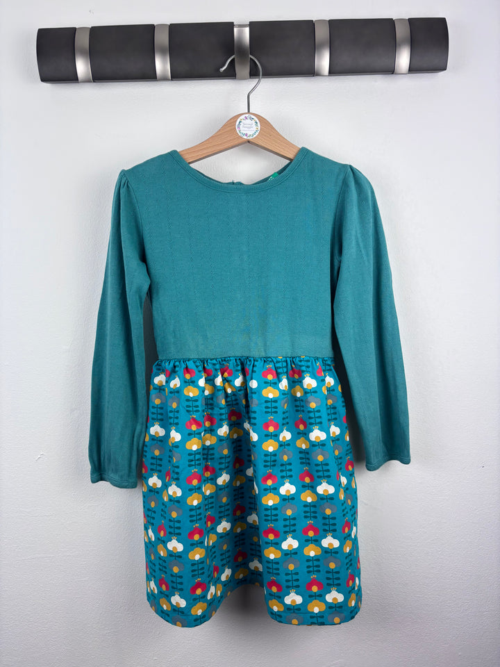 Little Green Radicals Blue Floral Panel Dress 4-5 Years-Dresses-Second Snuggle Preloved