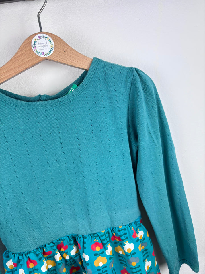 Little Green Radicals Blue Floral Panel Dress 4-5 Years-Dresses-Second Snuggle Preloved