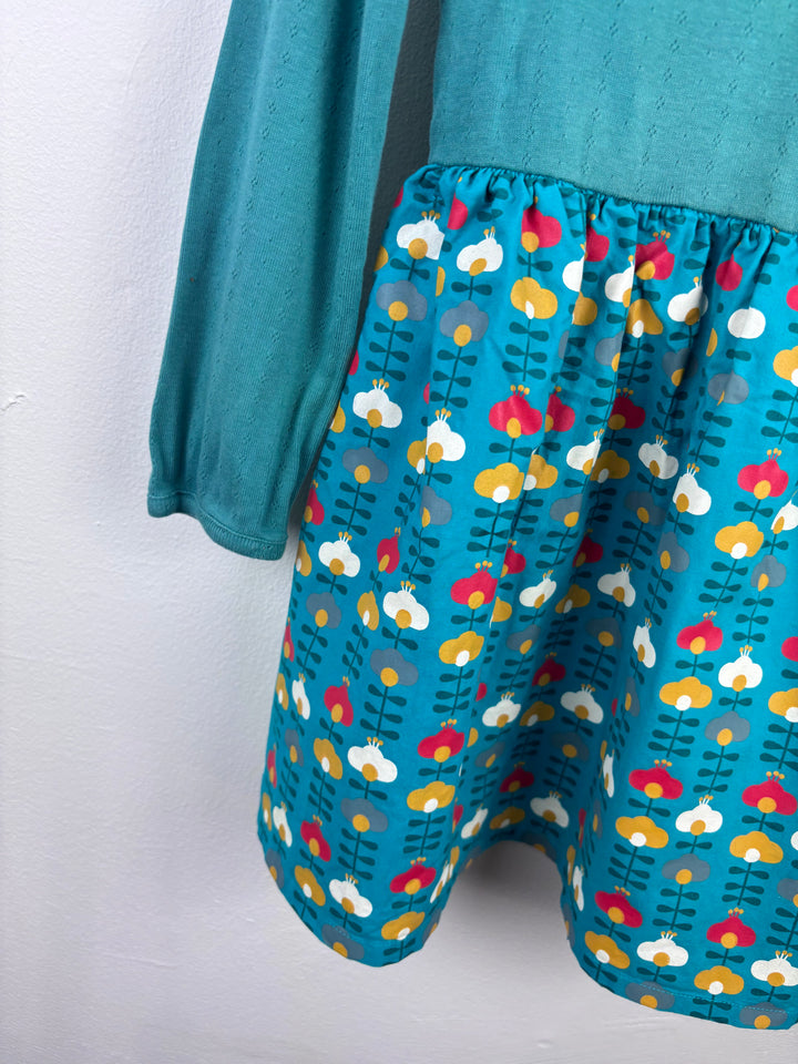 Little Green Radicals Blue Floral Panel Dress 4-5 Years-Dresses-Second Snuggle Preloved