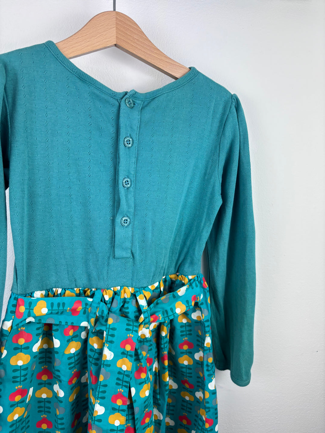 Little Green Radicals Blue Floral Panel Dress 4-5 Years-Dresses-Second Snuggle Preloved