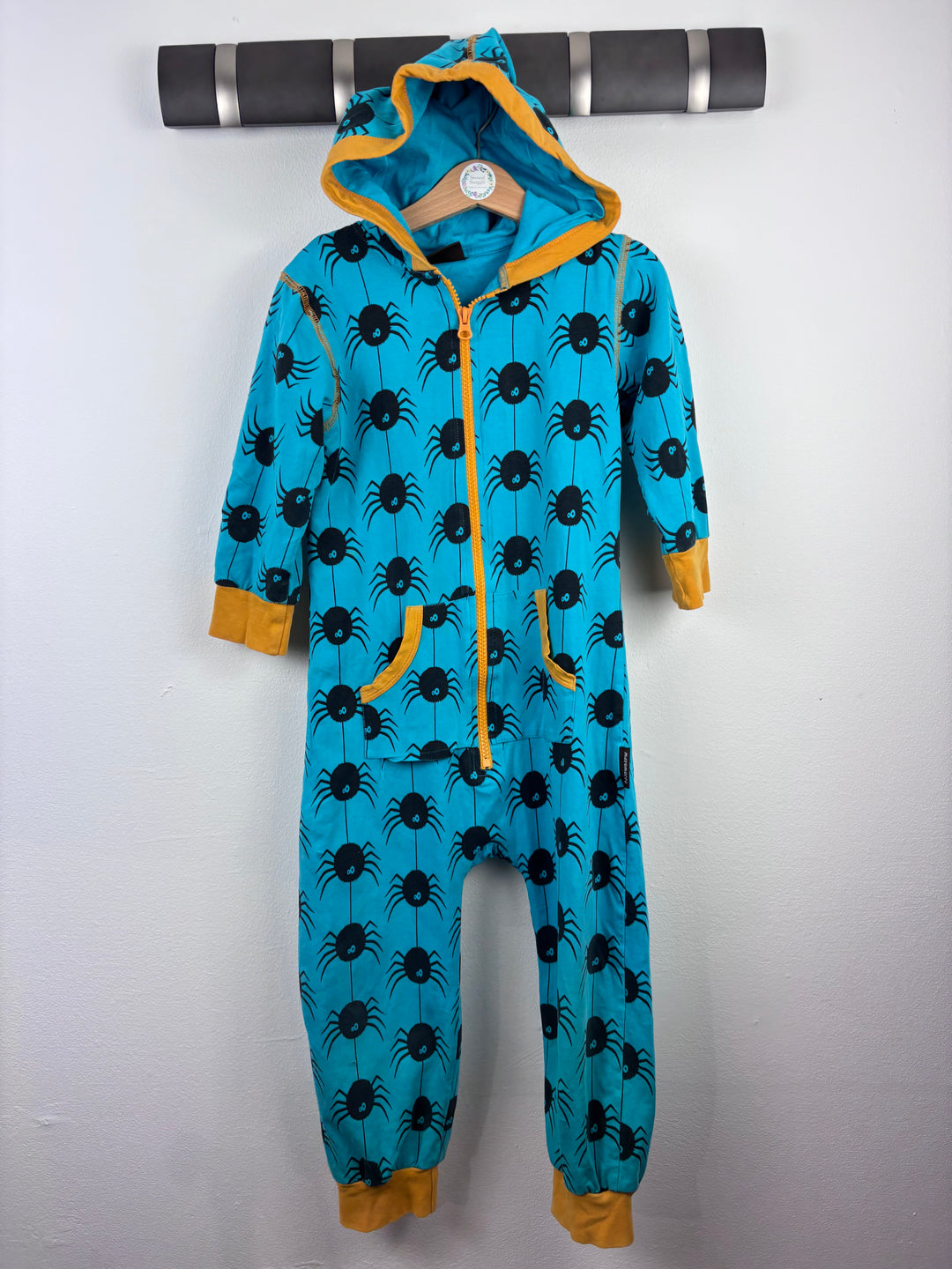 Maxomorra Spider Print Onesie 98/104 (3-4 Years) PLAY-All In One-Second Snuggle Preloved