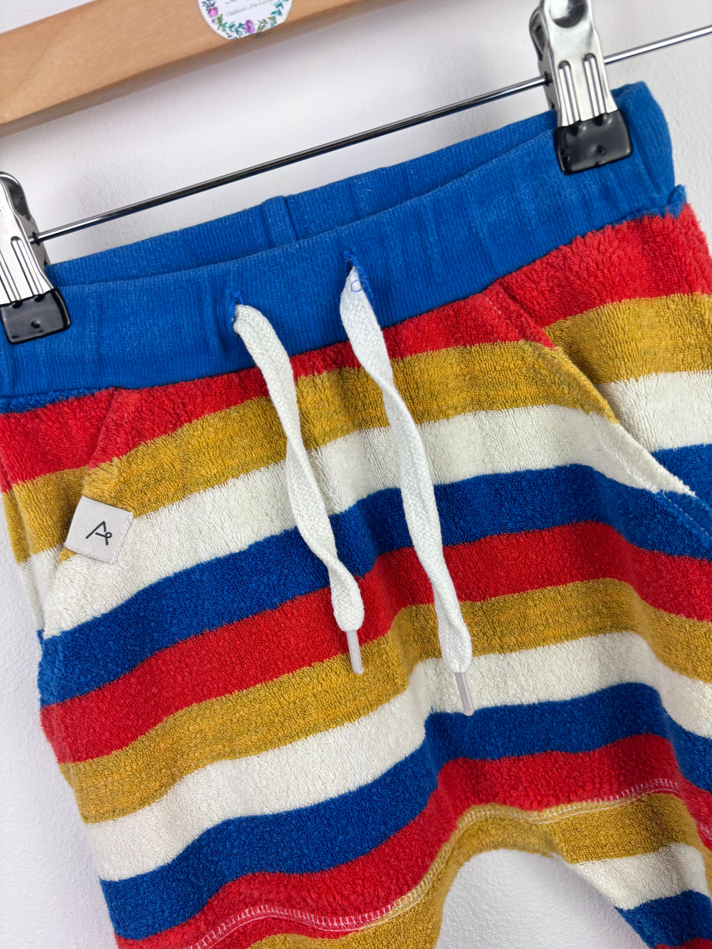 Alba Kids Rainbow Stripe Joggers 110 (4-5 Years)-Trousers-Second Snuggle Preloved
