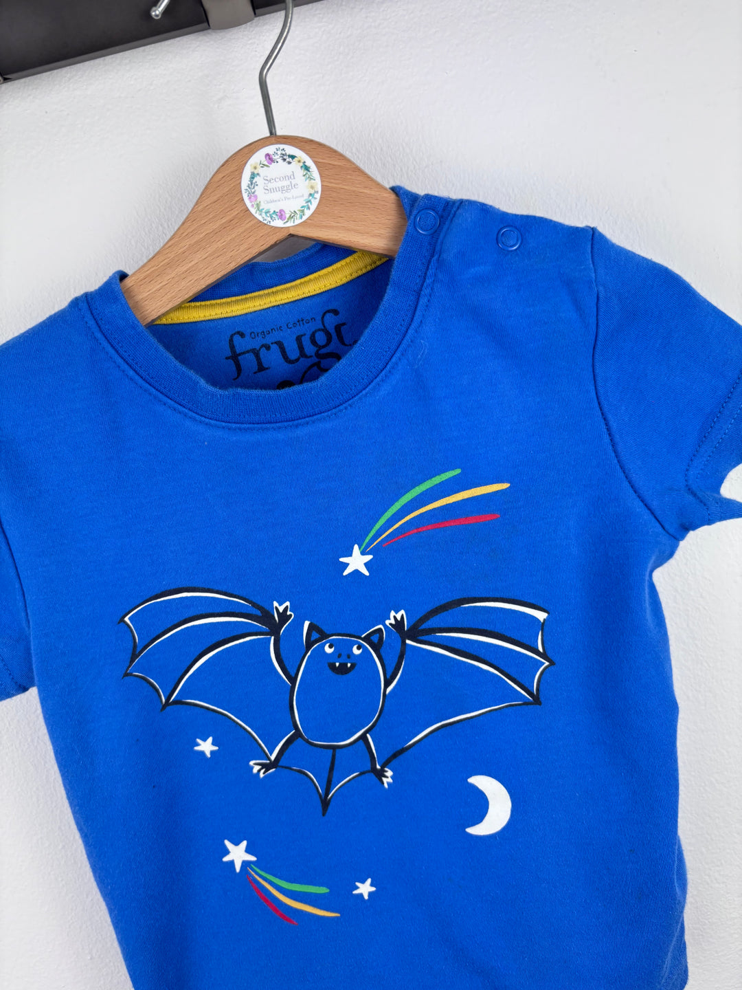 Frugi Bat Print T-Shirt 18-24 Months-Tops-Second Snuggle Preloved