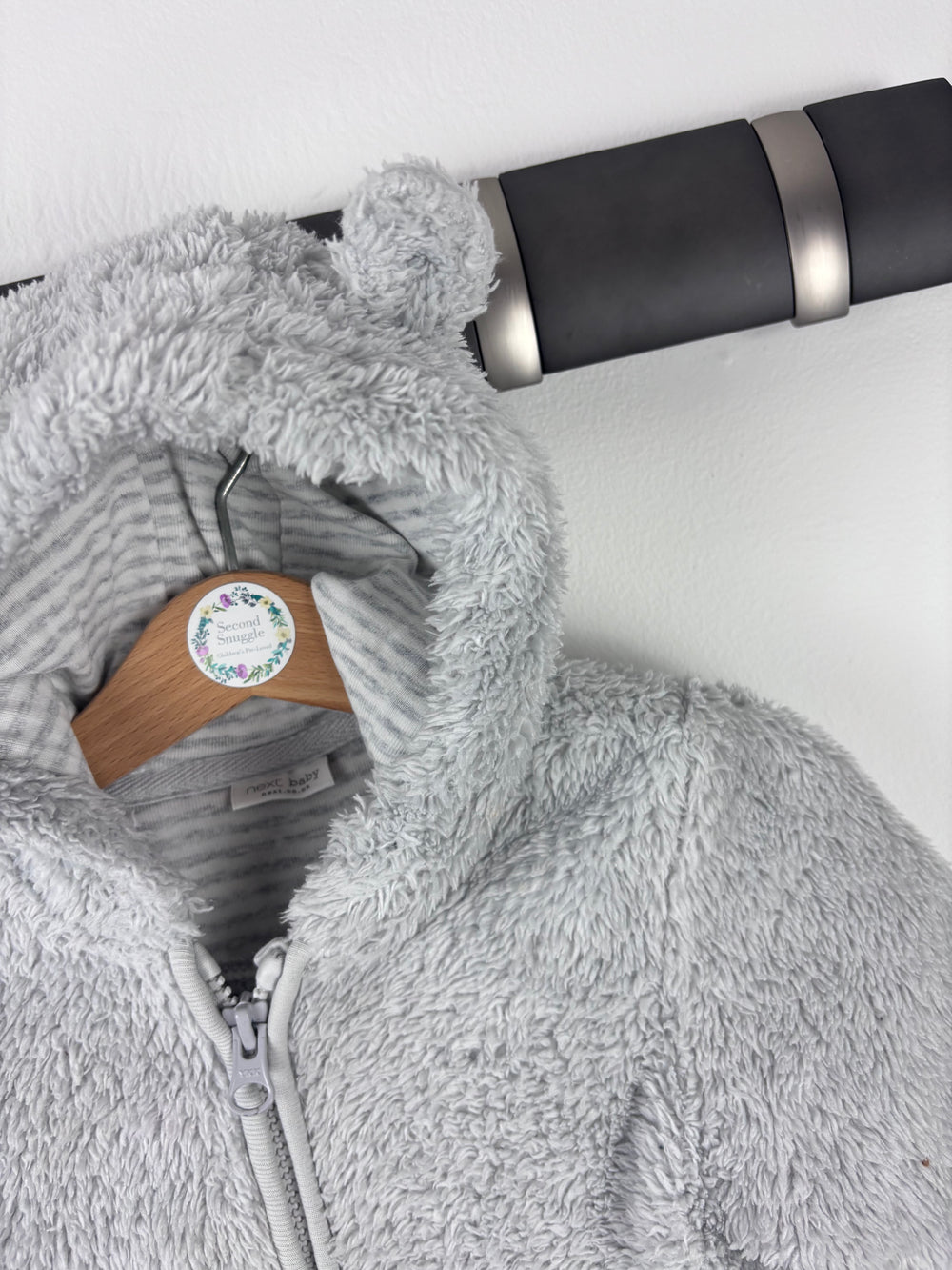 Next Grey Teddy Pramsuit 3-6 Months-Pramsuits-Second Snuggle Preloved