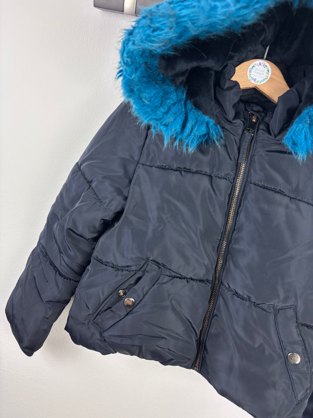 M&S Navy Puffer Coat 5-6 Years-Coats-Second Snuggle Preloved