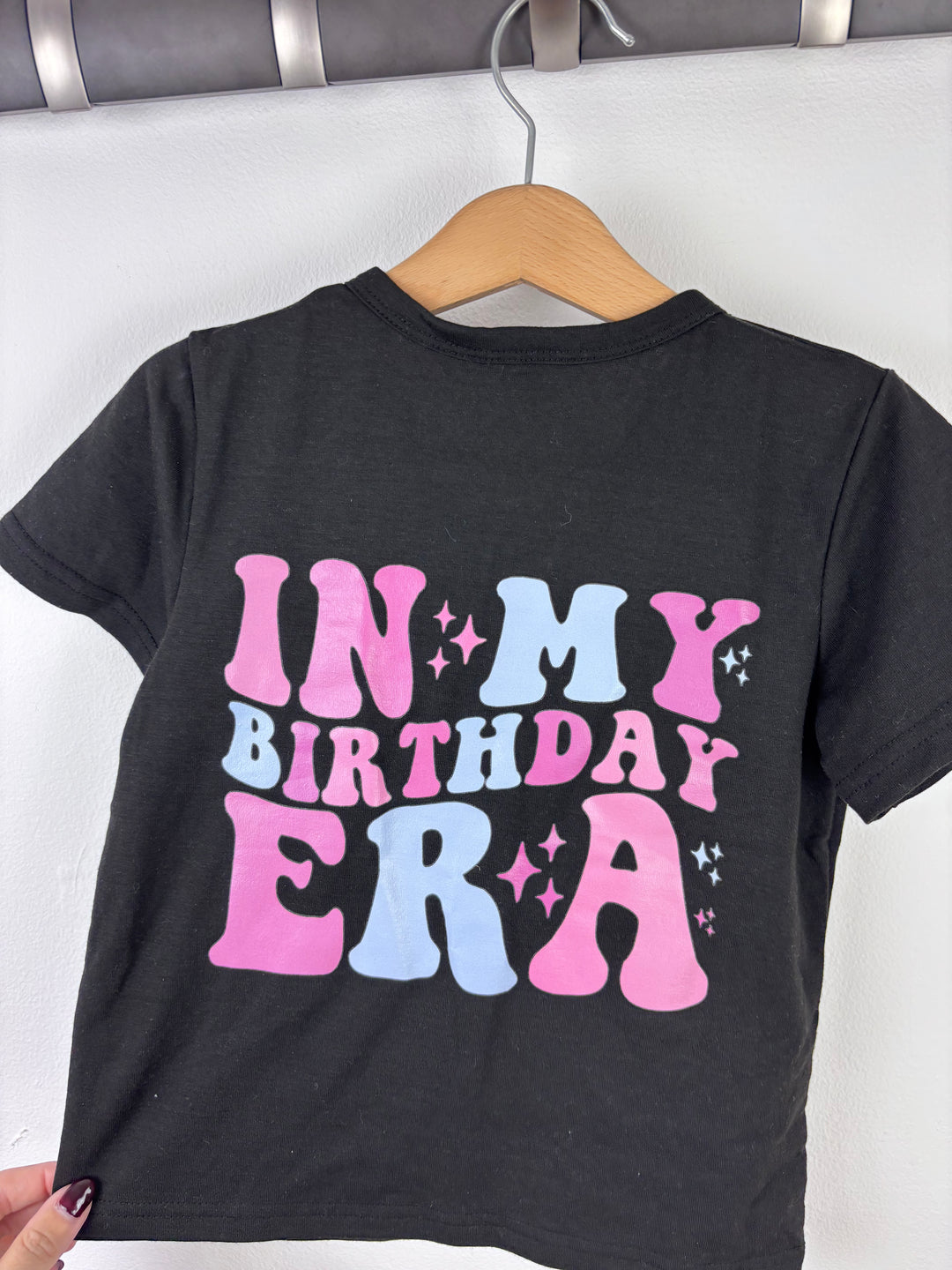 Shein Black Birthday Era T-Shirt 100 (2-4 Years)-Tops-Second Snuggle Preloved
