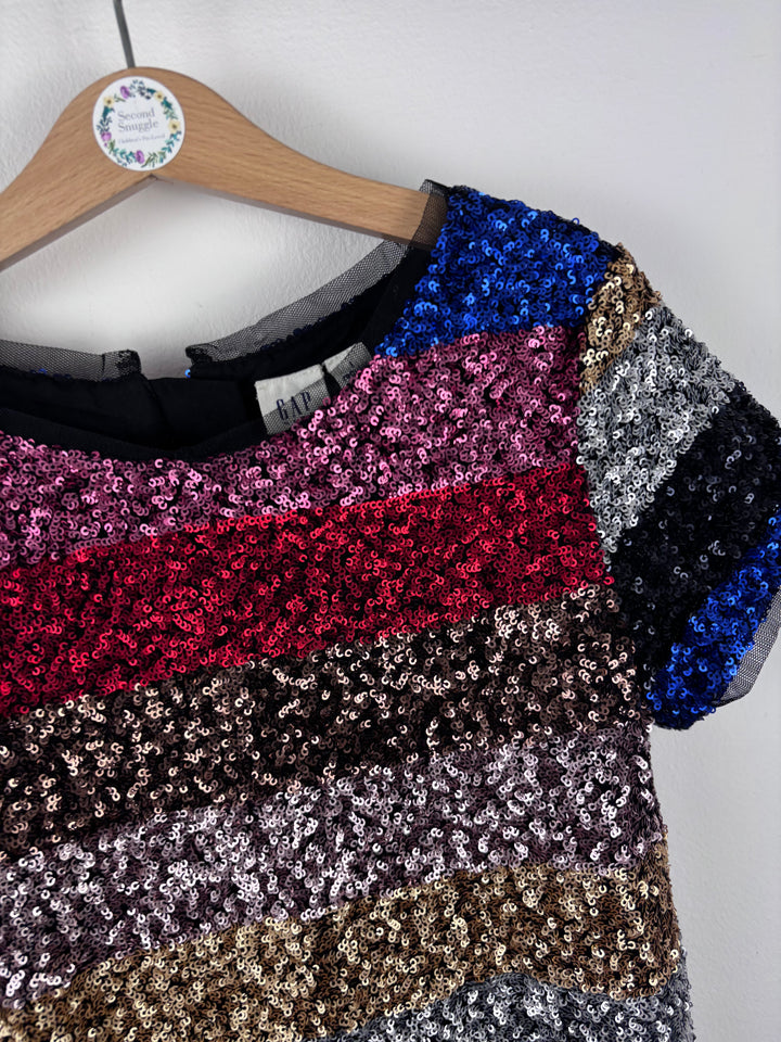 Gap Rainbow Sequin Dress 10-11 Years