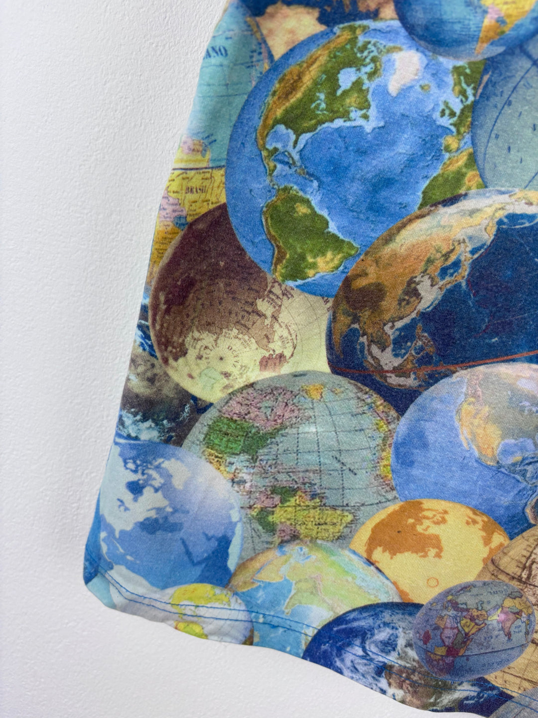 Molo Globe Print Short Sleeve T Shirt 104 (3-4 Years)-Tops-Second Snuggle Preloved