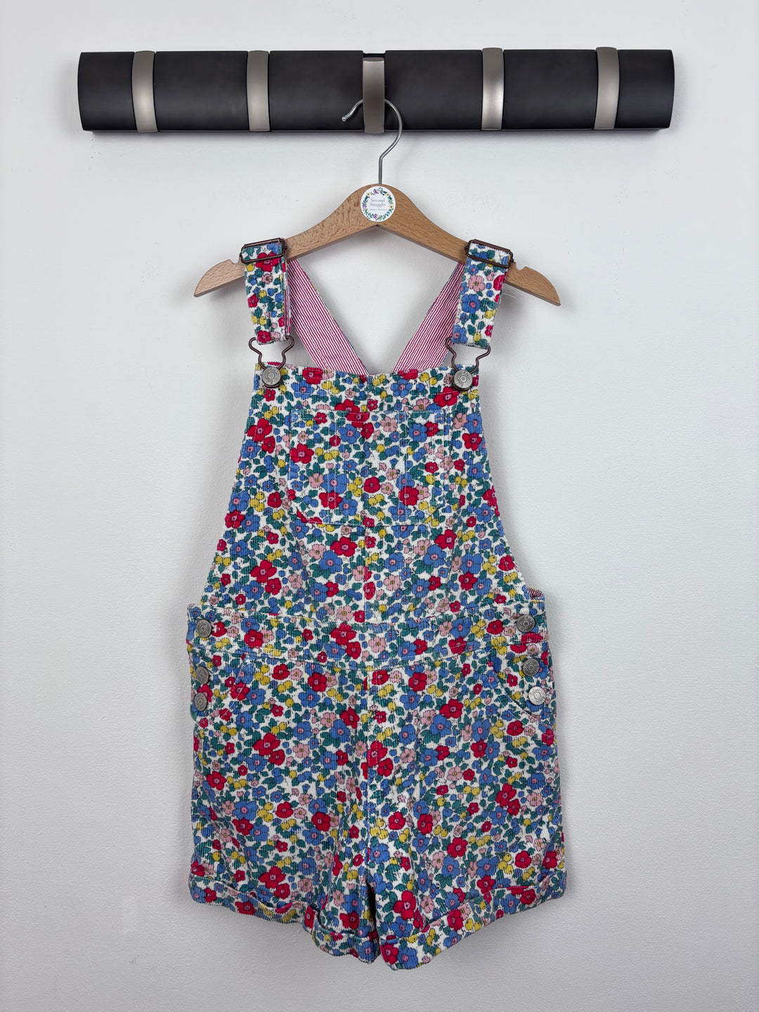 Mini Boden Floral Short Dungarees 7-8 Years-Dungarees-Second Snuggle Preloved