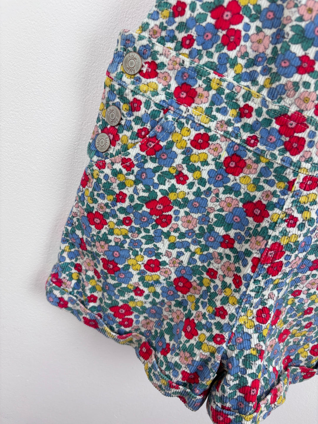 Mini Boden Floral Short Dungarees 7-8 Years-Dungarees-Second Snuggle Preloved