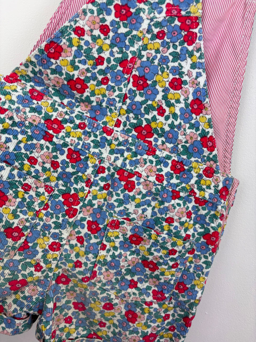 Mini Boden Floral Short Dungarees 7-8 Years-Dungarees-Second Snuggle Preloved