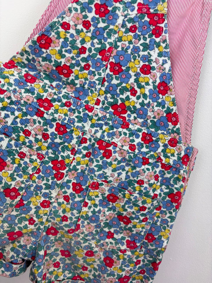 Mini Boden Floral Short Dungarees 7-8 Years-Dungarees-Second Snuggle Preloved